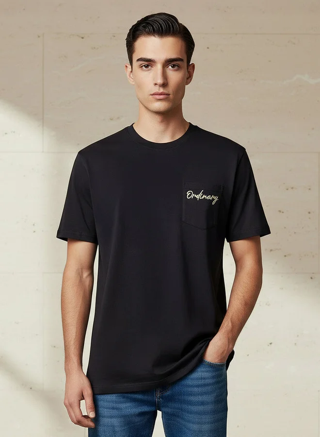 سبلاش فيڤ Men Regular Fit Crew Neck Short Sleeve Printed T-shirt